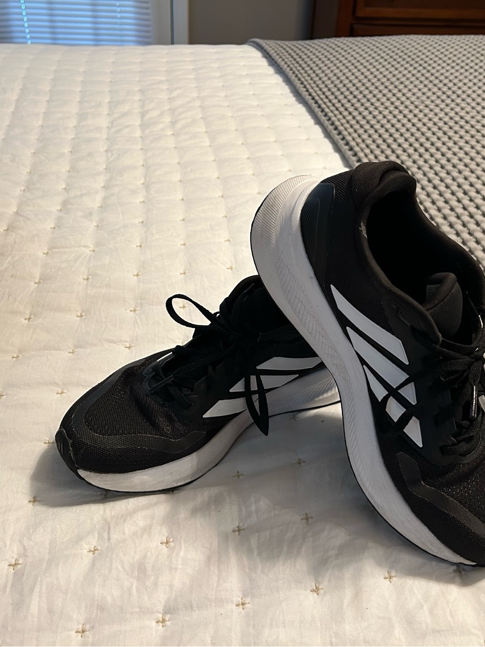 adidas Black Athletic Sneakers with White Accents